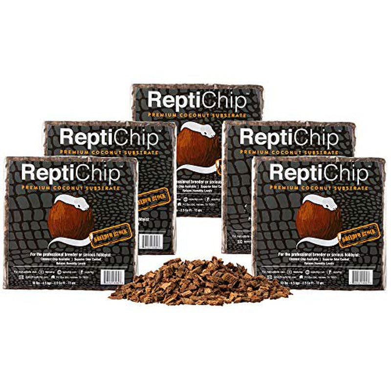 Reptichip Breeder Bundle (10 Pack) Contains 720 Quarts of Premium Coconut Reptile Substrate, the Perfect Bedding for Pythons, Boas, Lizards, and Amphibians Animals & Pet Supplies > Pet Supplies > Reptile & Amphibian Supplies > Reptile & Amphibian Substrates ReptiChip LLC