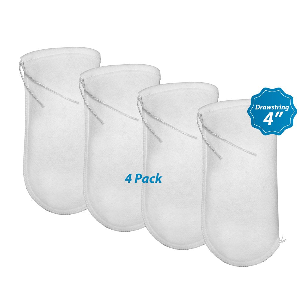 Aquatic Experts - 200-Micron Aquarium Felt Filter Socks with Drawstrings, Long Reusable Fish Tank Filter Socks, 2-Pack, 4'' X 14'' Animals & Pet Supplies > Pet Supplies > Fish Supplies > Aquarium Filters Aquatic Experts 4 Pack - 4" x 14"