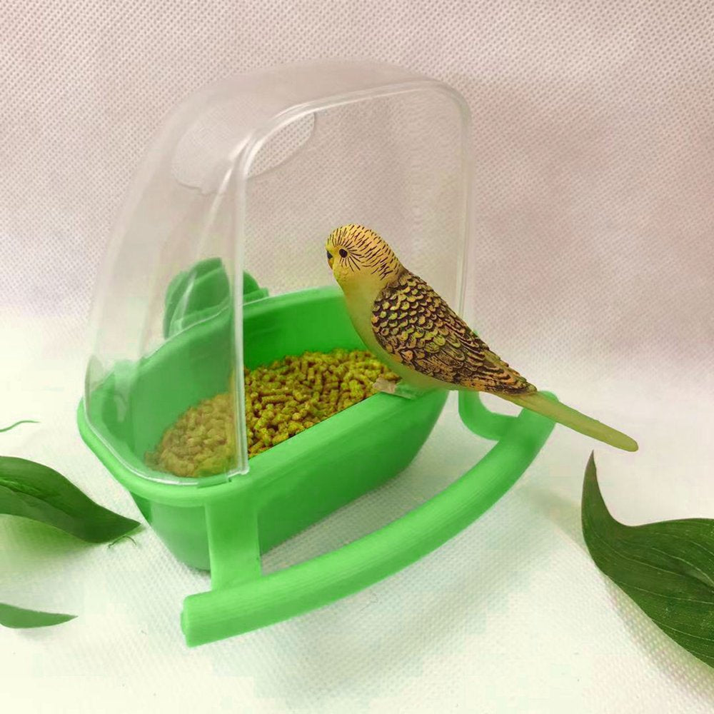 BYDOT Parakeet Food Dispenser No Mess Plastic Parrot Feeder with Perch Cage Accessories for Small Bird Cockatiel Finch Animals & Pet Supplies > Pet Supplies > Bird Supplies > Bird Cage Accessories BYDOT   
