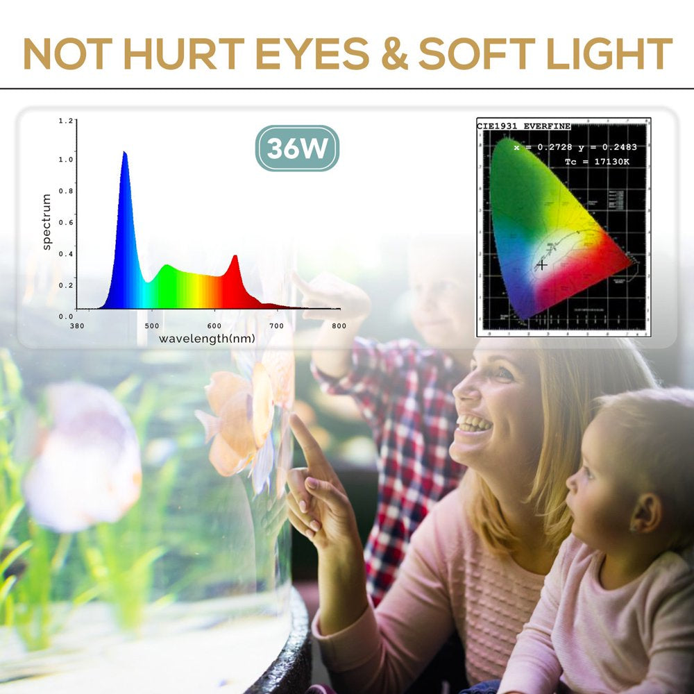 Hygger Aquarium Light, 36W LED Fish Tank Light for 36-42 Inch Fish Tank Freshwater Planted, 24/7 Lighting Cycle 6 Colors Full Spectrum, Build in Timer Sunrise Sunset Auto on Off Animals & Pet Supplies > Pet Supplies > Fish Supplies > Aquarium Lighting Hygger