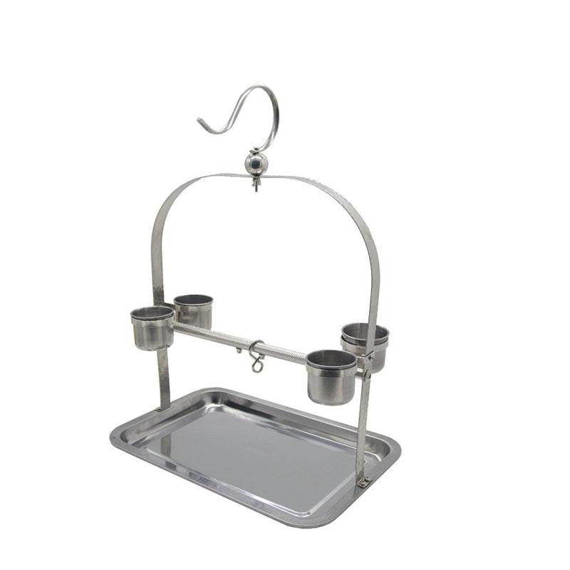 Clear Cover Travel Bird Parrot Cage Carrier with Set Stand Perch Cup Green Animals & Pet Supplies > Pet Supplies > Bird Supplies > Bird Cages & Stands Magideal