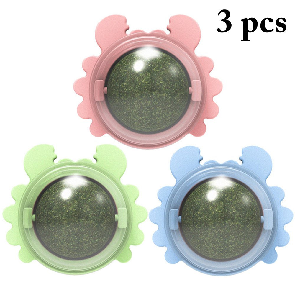 Cat Catnip Ball Rotatable 3PCS Crab Shape Cat Teeth Cleaning Toy Cat Mint Toy Animals & Pet Supplies > Pet Supplies > Cat Supplies > Cat Toys Bangcool