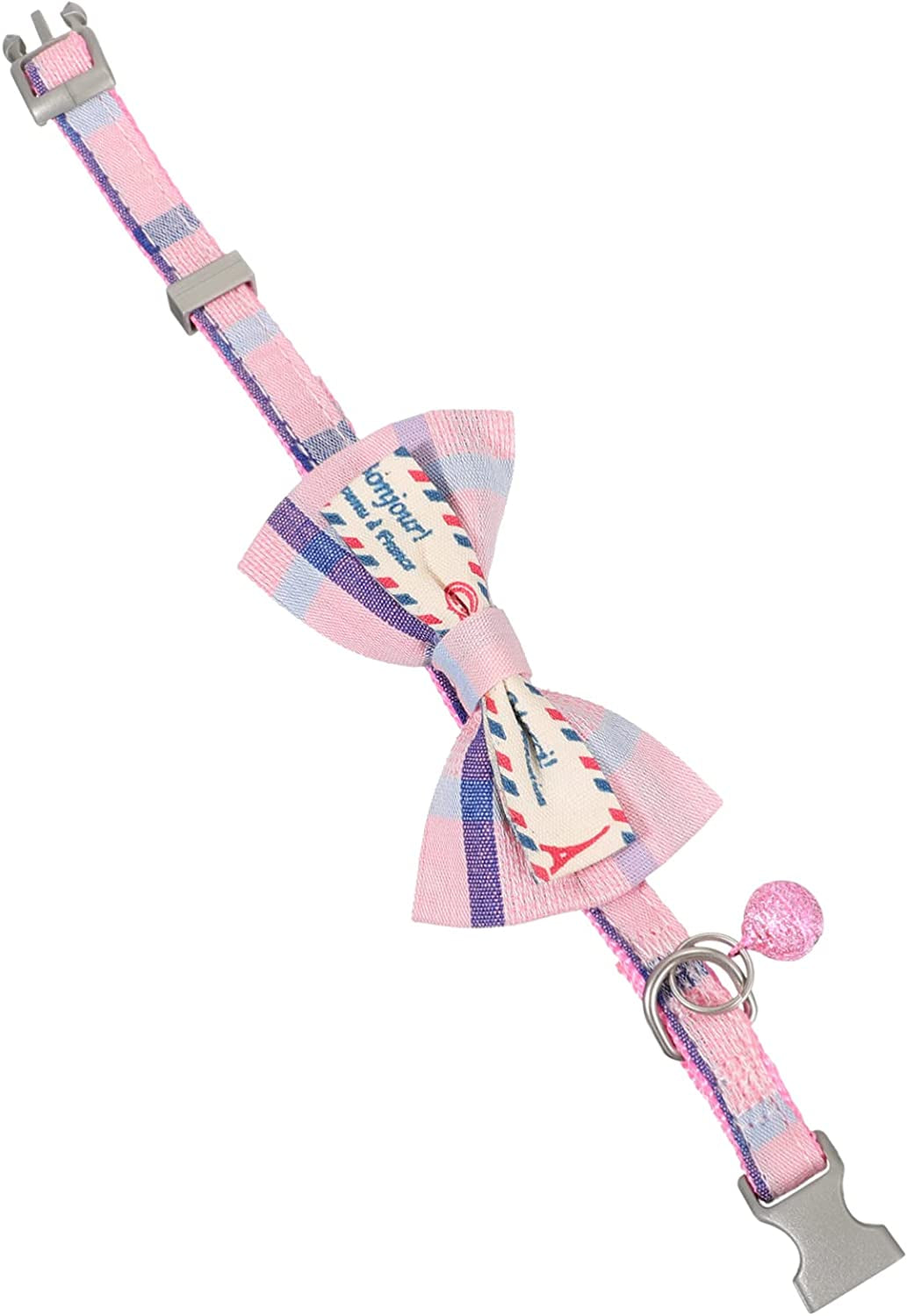 BCOATH Pet Bow Small Puppy Collar Small Cat Collar Adjustable Cat Collar Adjustable Pet Collar Bow Tie Dog Collars Delicate Kitten Collar Dog Collar Adjustable Pet Collar Red Necklace Animals & Pet Supplies > Pet Supplies > Dog Supplies > Dog Apparel BCOATH Pink 4.5X13CM