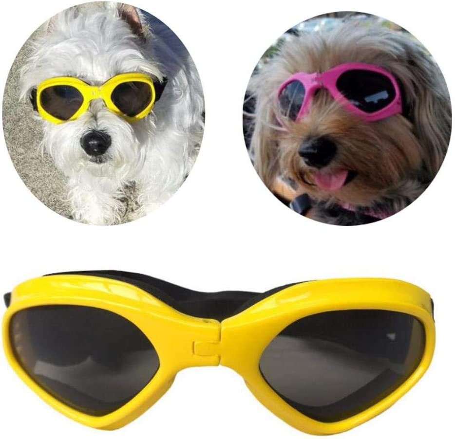 Petbobo Pet Waterproof Windproof Anti-Fog Eye Protection Goggles, Stylish Pet Dog UV Goggles Sunglasses Waterproof Protection Sun Glasses for Dog Blue Animals & Pet Supplies > Pet Supplies > Dog Supplies > Dog Apparel PetBoBo Yellow