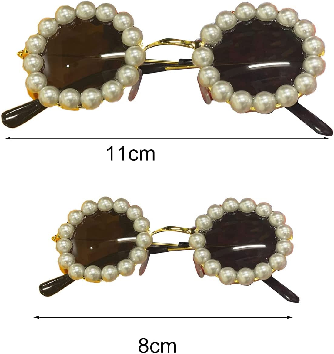 Tuelaly Cute Dog Sunglasses Pearl Dog Sunglasses Small Medium Breed Girl Holiday Party Dog Costume 8 Cm Animals & Pet Supplies > Pet Supplies > Dog Supplies > Dog Apparel Tuelaly