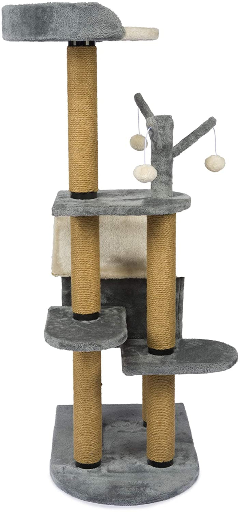 Penn-Plax Cat Life Furniture: Deluxe Activity Tree – Gray & Creamy White Animals & Pet Supplies > Pet Supplies > Cat Supplies > Cat Furniture Penn-Plax