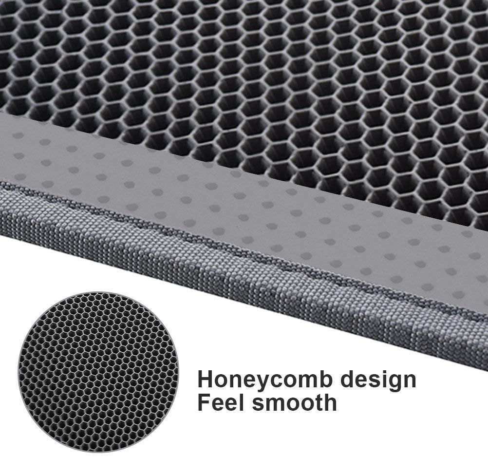 Litter Box Mat, Cat Litter Mat, Litter Box Mat, Honeycomb Design, Litter Box Rug, Waterproof Double Layer Design, Honeycomb Mat, Grey, 76Cm*61Cm Animals & Pet Supplies > Pet Supplies > Cat Supplies > Cat Litter Box Mats Universal