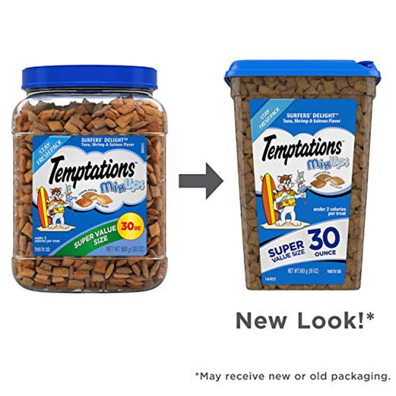 Temptations Mixups Crunchy and Soft Cat Treats, Surfer'S Delight Flavor, 30 Oz. Tub Animals & Pet Supplies > Pet Supplies > Cat Supplies > Cat Treats Mars Petcare