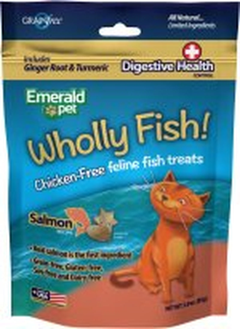Emerald Pet Wholly Fish! Digestive Health Cat Treats Salmon Recipe Animals & Pet Supplies > Pet Supplies > Cat Supplies > Cat Treats Emerald Pet