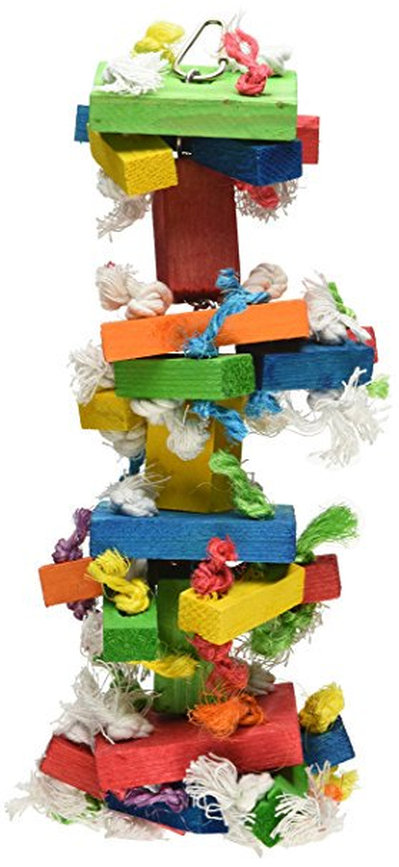 Caitec Featherland Paradise Med Knots N Blocks Bird Toy Pet, 5" X 13" Animals & Pet Supplies > Pet Supplies > Bird Supplies > Bird Toys Supplier Generic