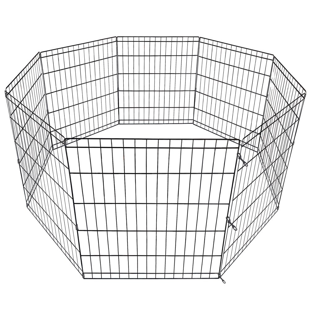 Homgarden 24-Inch Height Pet Playpen 8 Folding Panel Exercise Dog Fence Indoor Outdoor Animals & Pet Supplies > Pet Supplies > Dog Supplies > Dog Kennels & Runs HomGarden 30" H