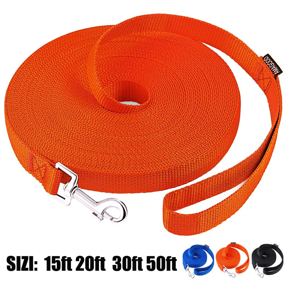 Amagood Dog/Puppy Obedience Recall Training Agility Lead-15 Ft 20 Ft 30 Ft 50 Ft Long Leash-For Dog Training,Recall,Play,Safety,Camping(15 Feet, Blue) Animals & Pet Supplies > Pet Supplies > Dog Supplies > Dog Treadmills AMAGOOD Pet Supply 15 Foot Orange
