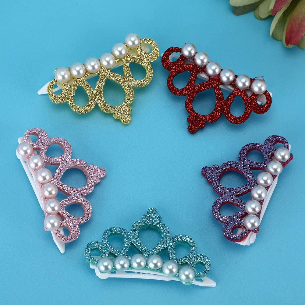 25PCS Crown Hair Clip for Pet, Colorful Shining Hairpin Grooming Accessories for Cat Medium Small Cat Dog Animals & Pet Supplies > Pet Supplies > Dog Supplies > Dog Apparel Tnfeeon