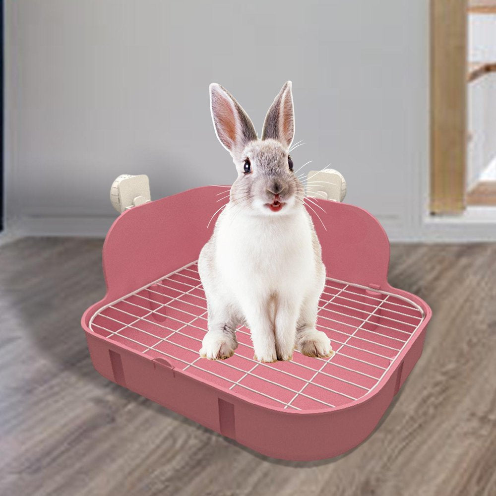 Rabbit Litter Box Toilet, Cage Box Potty Trainer Corner Pet Toilet Litter Bedding Box for Small Animals Guinea Pigs Chinchilla Ferret Hedgehog , Yellow New Yellow Animals & Pet Supplies > Pet Supplies > Small Animal Supplies > Small Animal Bedding Menolana New Pink