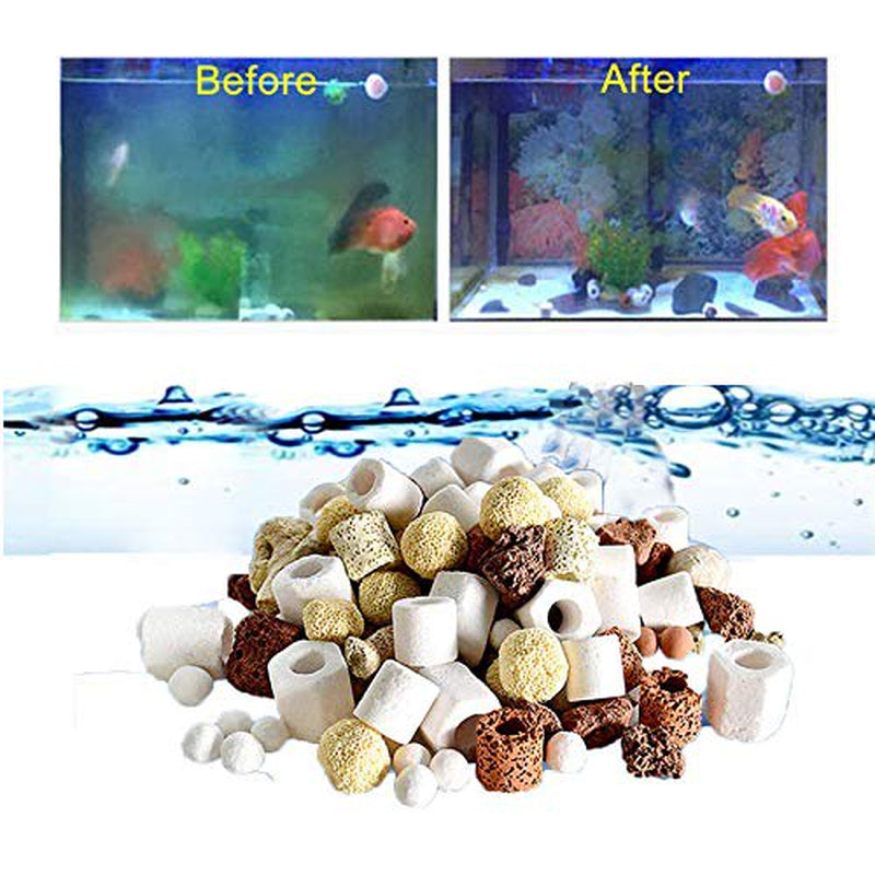 Aquarium Underwater RGB LED Light Air Bubble Stone Fish Tank Submersible Lamp Animals & Pet Supplies > Pet Supplies > Fish Supplies > Aquarium Filters Roliyen White XL