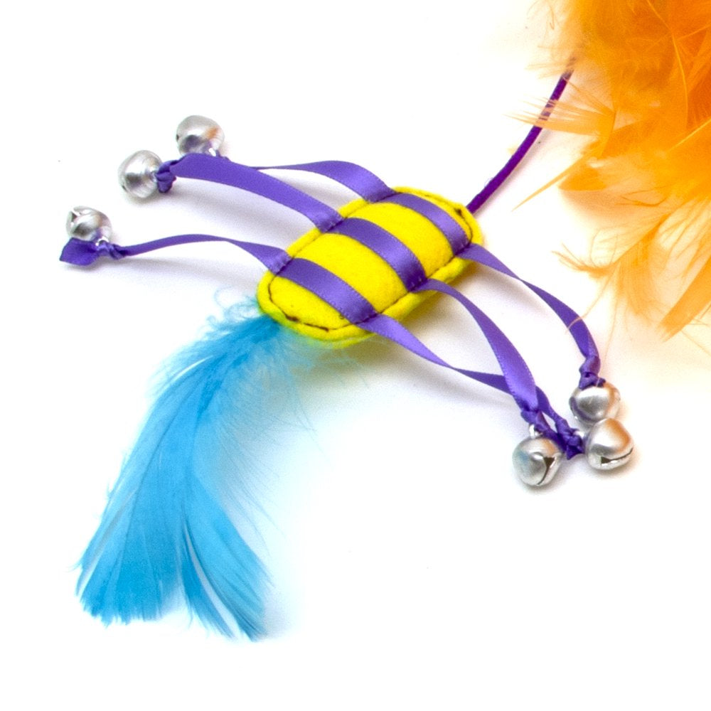 Kitty City Summertime Feather Cat Toy Wand, Size Large Animals & Pet Supplies > Pet Supplies > Cat Supplies > Cat Toys Sport Pet