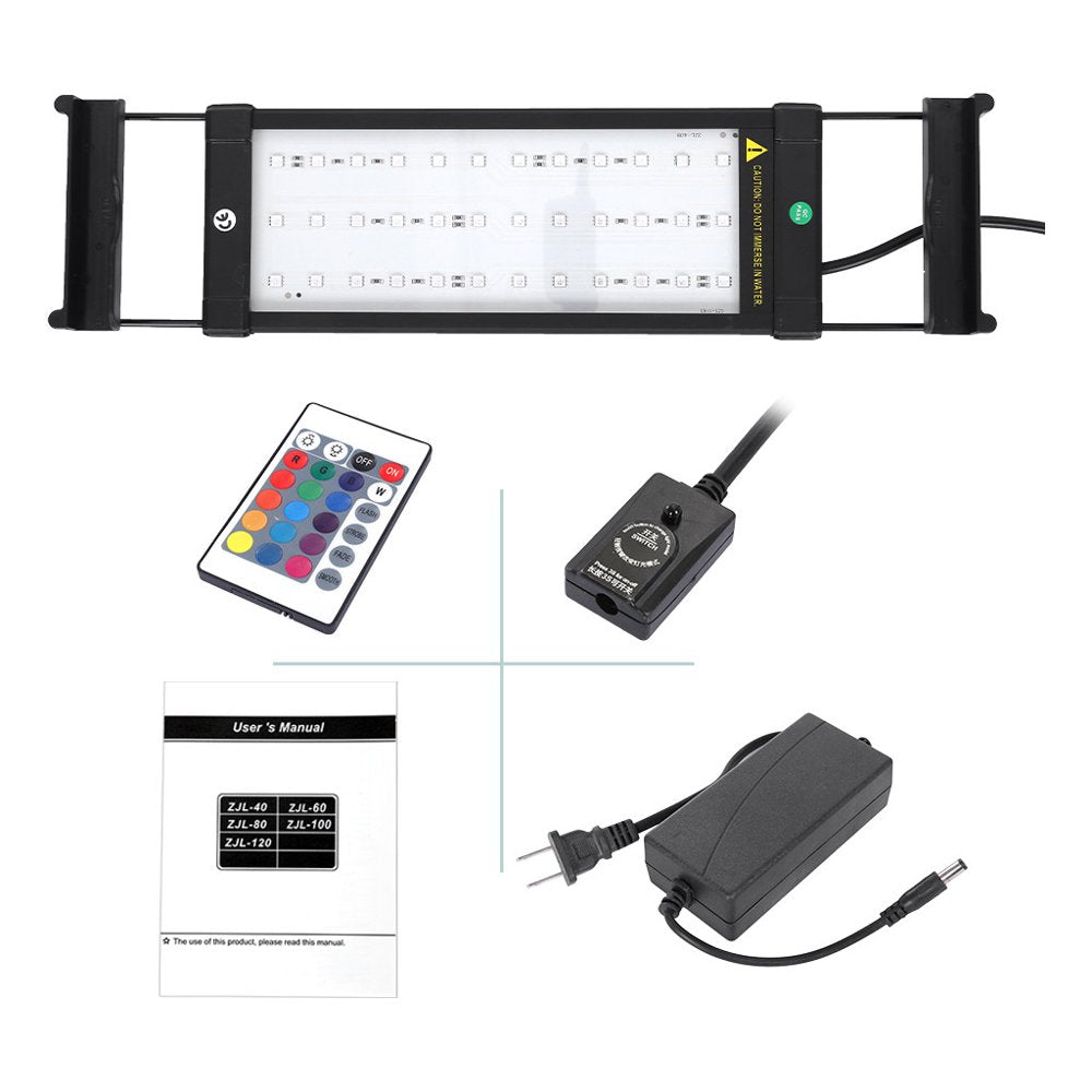 Aimik Aquarium Hood Lighting Color Changing Remote Controlled Dimmable RGBW LED Light Animals & Pet Supplies > Pet Supplies > Fish Supplies > Aquarium Lighting Aimik