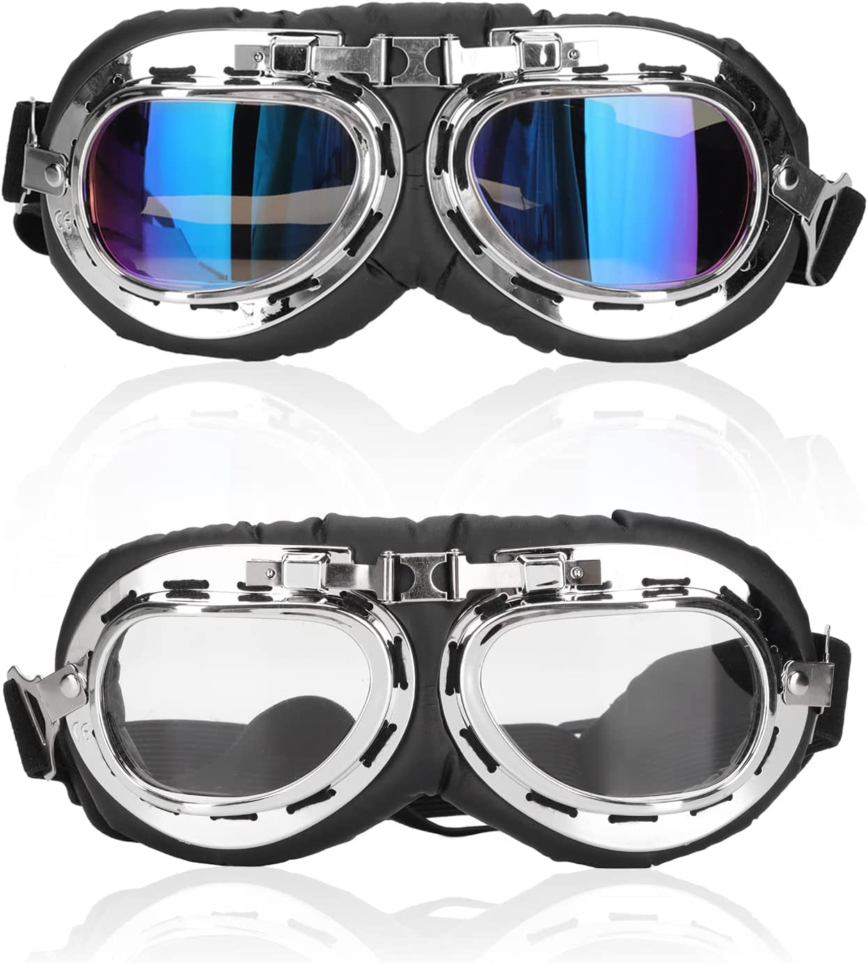 Dog Goggles Dog Eye Protection Sunglasses Adjustable Elastic Straps Pet Glasses with Folding Frame and Elastic Strap for Medium Large Dog(Five Colors) Animals & Pet Supplies > Pet Supplies > Dog Supplies > Dog Apparel Hyuduo