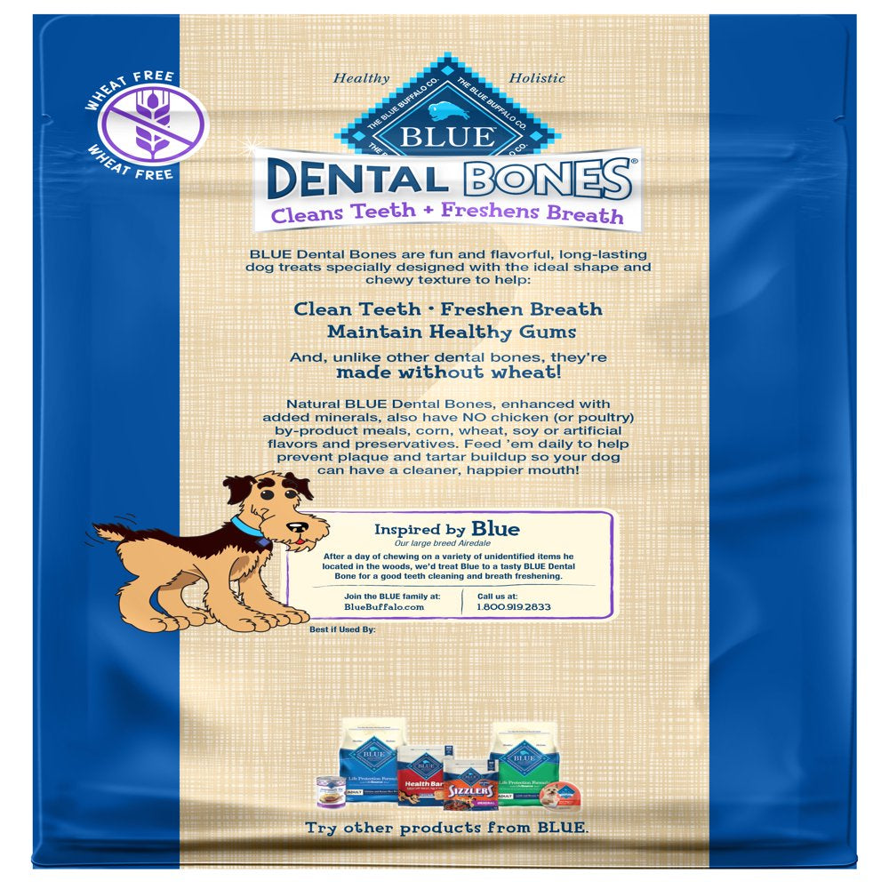 Blue Buffalo Dental Bones Large (50 Lbs and Up) Dental Treats for Adult Dogs, Whole Grain, 12 Oz. Bag Animals & Pet Supplies > Pet Supplies > Dog Supplies > Dog Treats Blue Buffalo