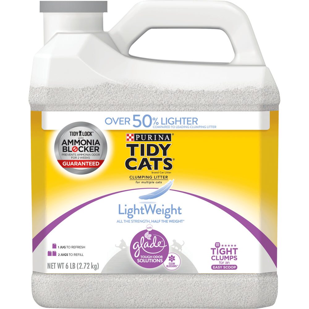 Purina Tidy Cats Light Weight, Low Dust, Clumping, Lightweight Glade Clean Blossoms Multi Cat Litter, 17 Lb. Pail Animals & Pet Supplies > Pet Supplies > Cat Supplies > Cat Litter Nestlé Purina PetCare Company 6 lbs