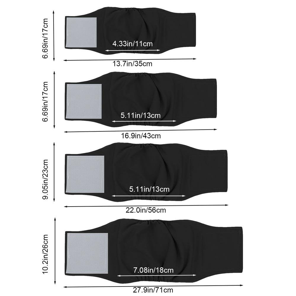 Ksruee Dog Wraps Male Reusable Belly Bands for Dogs Pack of 3 Leakproof Male Dog Belly Wrap Dog Diapers Male for Incontinence and Puppy Training Effective Animals & Pet Supplies > Pet Supplies > Dog Supplies > Dog Diaper Pads & Liners Ksruee