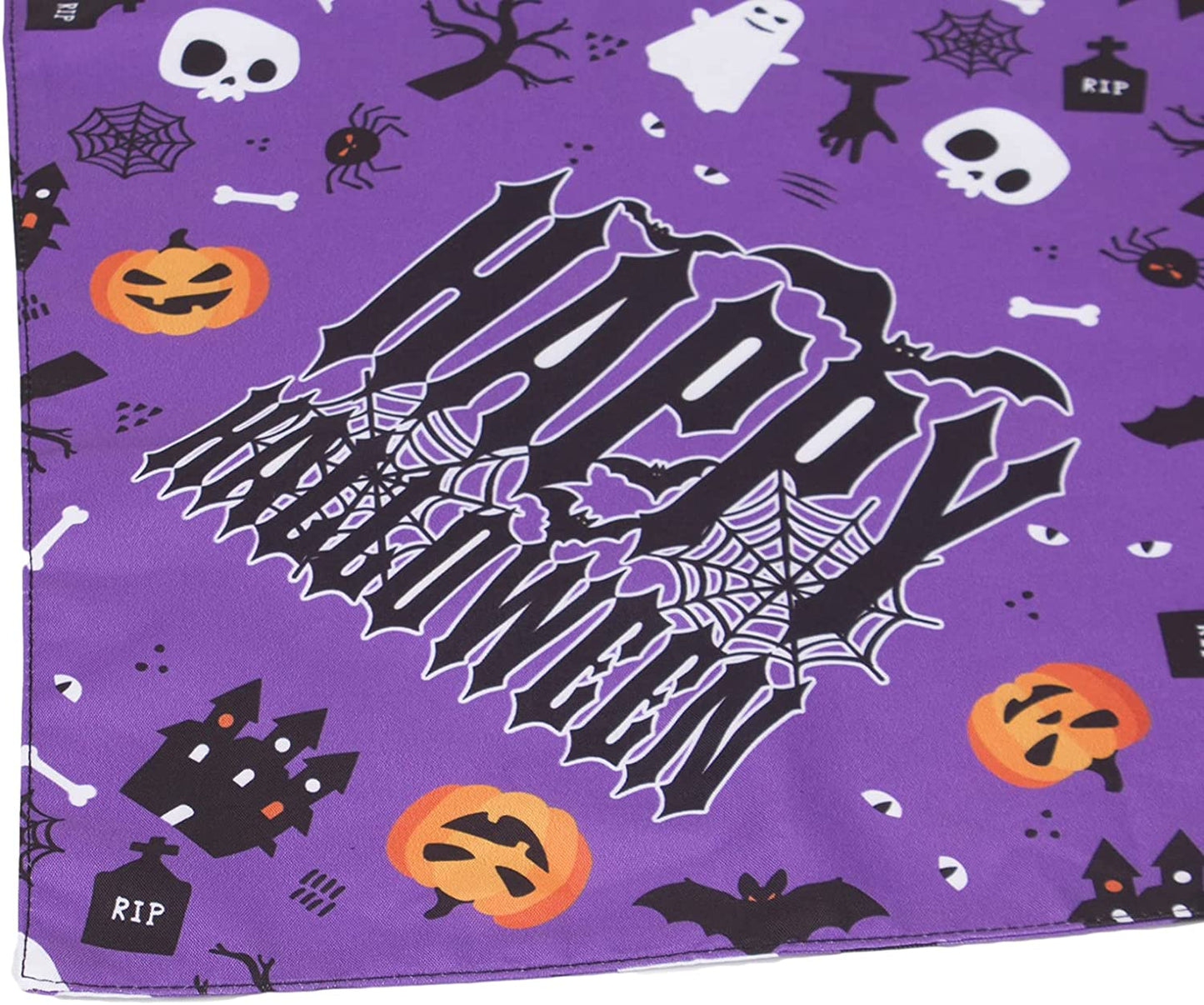 PTDECOR 2 Pack Halloween Dog Bandanas, Dog Halloween Bandanas Reversible Triangle Halloween Dog Scarf for Small Medium Large Dogs Pets (Purple) Animals & Pet Supplies > Pet Supplies > Dog Supplies > Dog Apparel PTDECOR