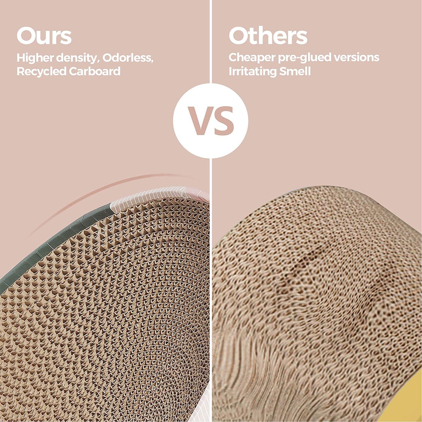 Comsaf Cat Scratcher Cardboard, Cat Bed, Lounge Bed for Cats, Corrugated Scratch Padfor Furniture Protection Animals & Pet Supplies > Pet Supplies > Cat Supplies > Cat Furniture ComSaf