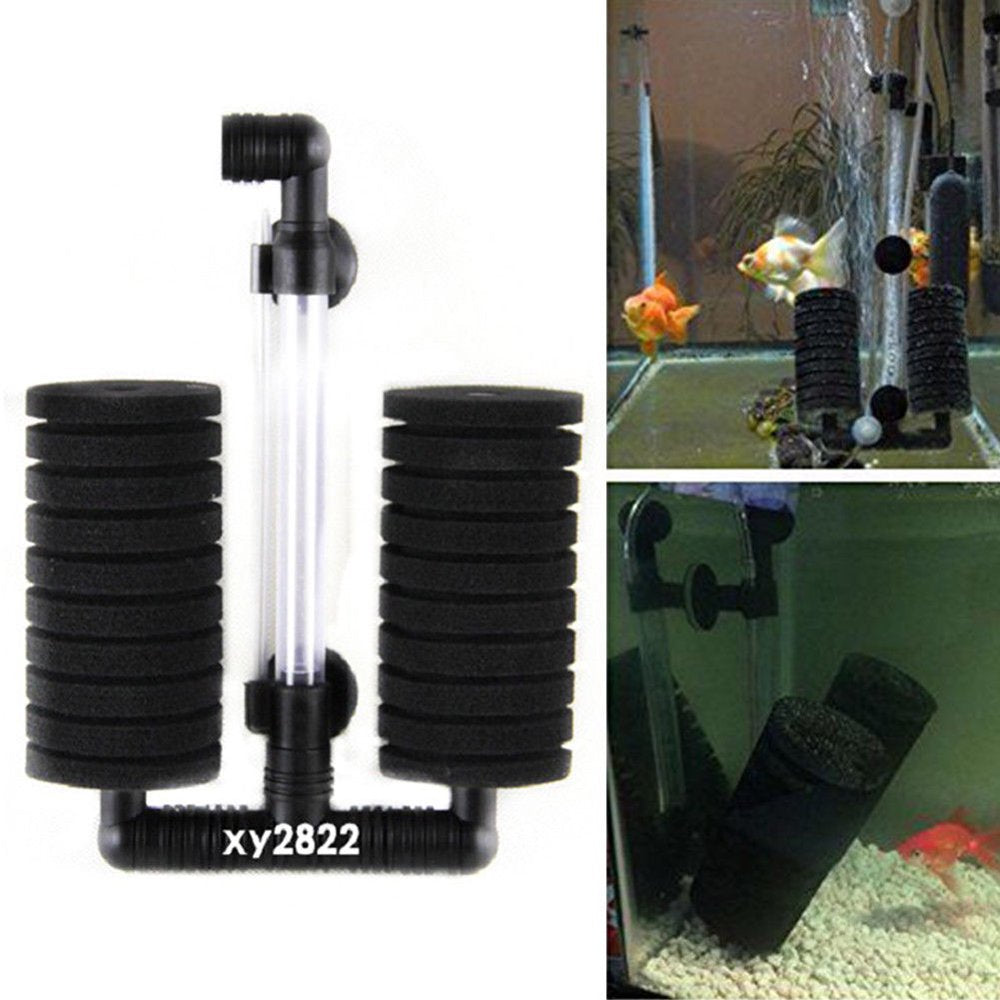 Aquapapa Pack of 2 Bio Sponge Filter for Betta Fry Aquarium Fish Tank up to 55 Gallon, Double Sponges Animals & Pet Supplies > Pet Supplies > Fish Supplies > Aquarium Filters Aquapapa