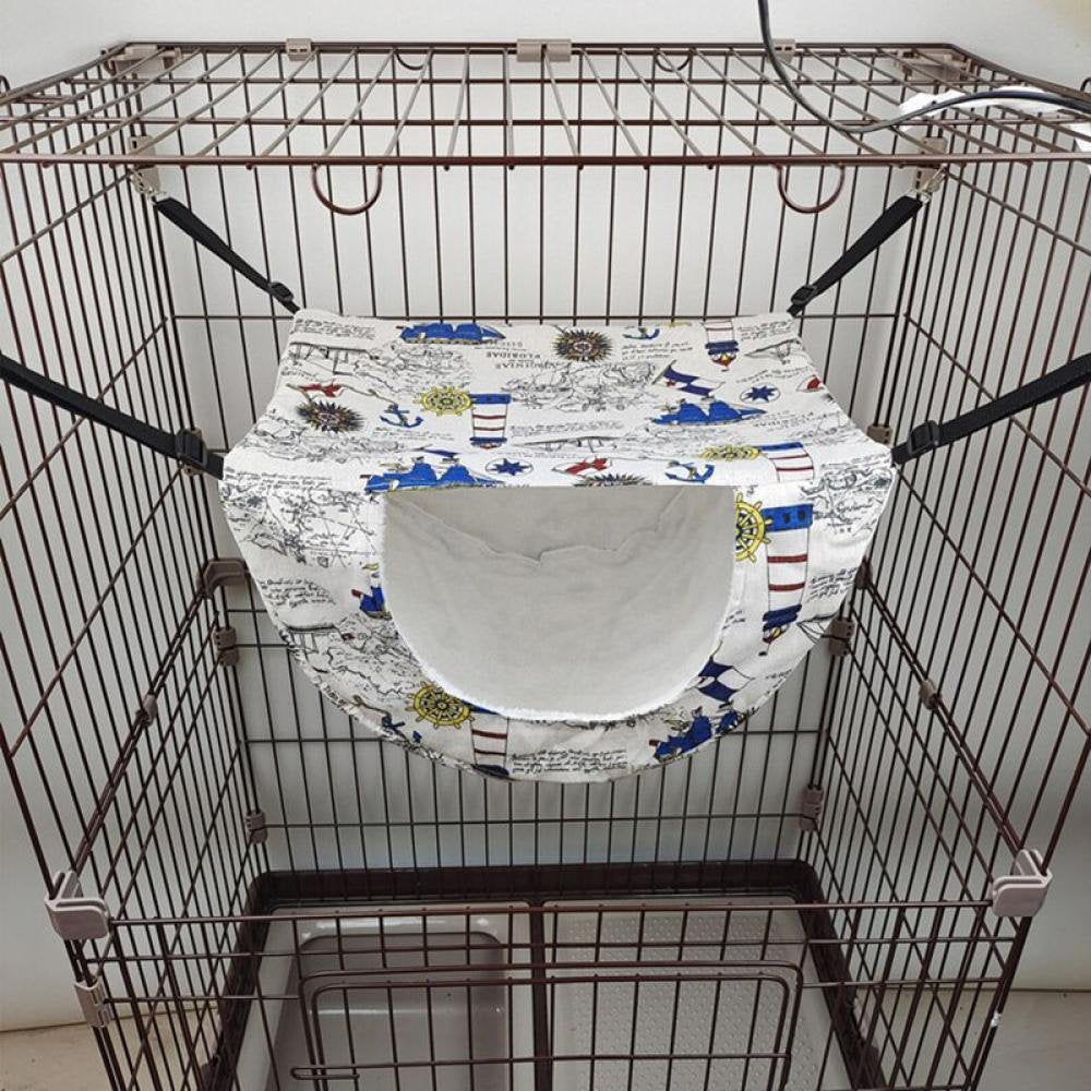 Hazel Tech Cat Hammock Cage, Double Layer Hanging Pet Bed for Cats Kitten Puppy Rabbits Ferrets, Cat Hammocks Perch Bed and Sleep Bag for Indoor Cats, Breathable Soft Plush Large Cat Hammock Animals & Pet Supplies > Pet Supplies > Cat Supplies > Cat Beds XOT0824L