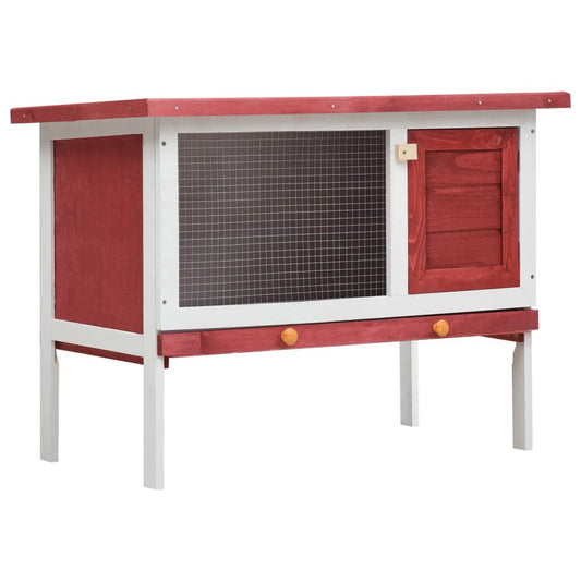 Greensen Outdoor Rabbit Hutch 1 Layer Red Wood Small Animal Habitats & Cages New Animals & Pet Supplies > Pet Supplies > Small Animal Supplies > Small Animal Habitats & Cages Greensen   