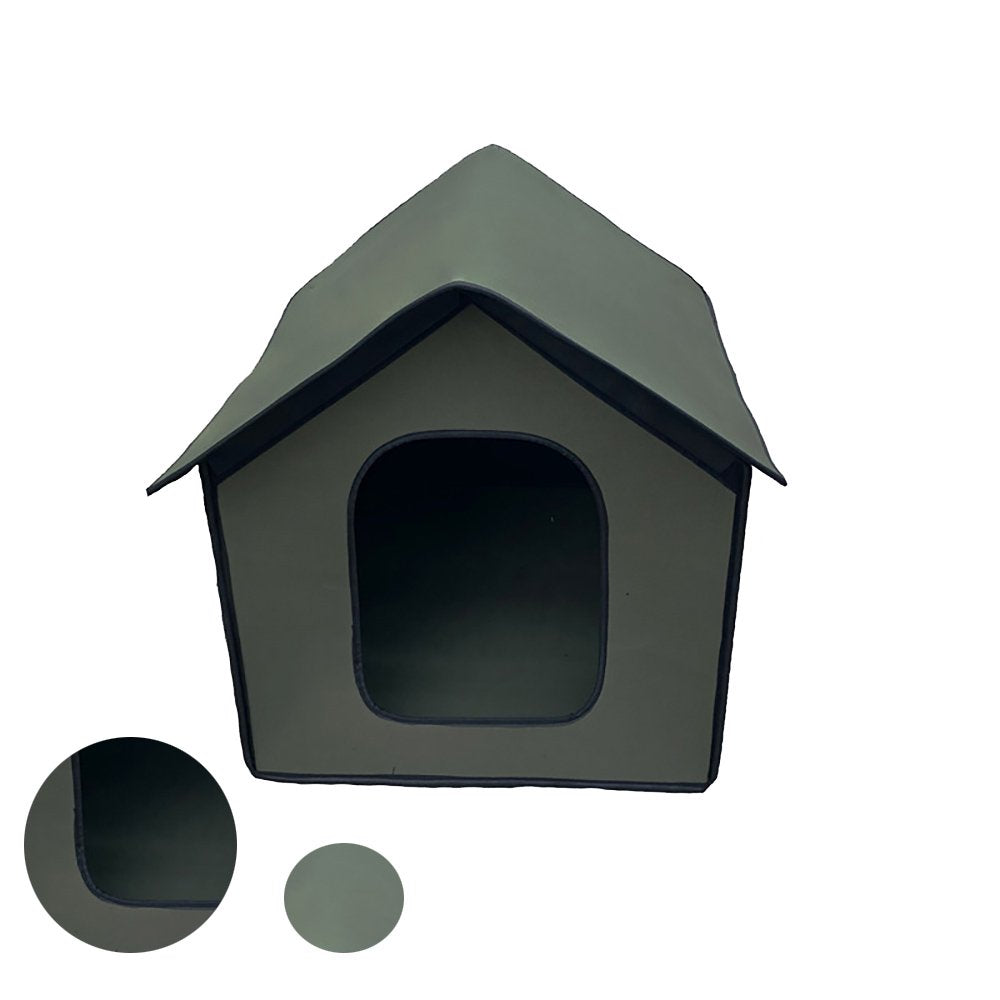Waterproof Pet House Outdoor Dog Cat House Composite EVA Rainproof Outdoor Pet Ten Pet Supplies Green38*35*38Cm/15*14*15In Animals & Pet Supplies > Pet Supplies > Dog Supplies > Dog Houses NMS