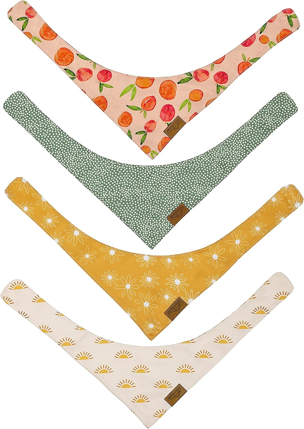 Remy+Roo Dog Bandanas - 4 Pack | Kathrine Set | Premium Durable Fabric | Unique Shape | Adjustable Fit | Multiple Sizes Offered (Small) Animals & Pet Supplies > Pet Supplies > Dog Supplies > Dog Apparel Remy+Roo