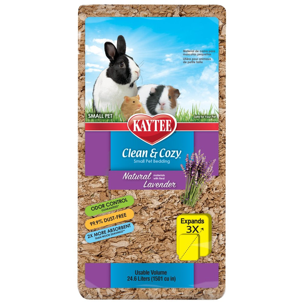 Kaytee Clean & Cozy Natural Bedding with Lavender 49.2 Liters Animals & Pet Supplies > Pet Supplies > Small Animal Supplies > Small Animal Bedding Central Garden and Pet 24.6 L