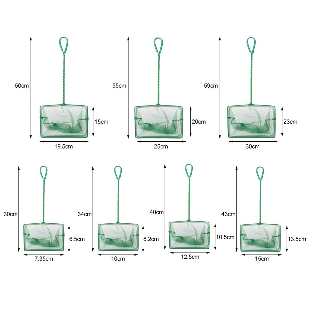 Cheers.Us Fine Mesh Fish Net for Fish Tank - Aquarium Net Scoop, Aquarium Fish Skimmer Net with Plastic Handle for Catching Small Fish, Shrimp, Aquatic Plants-3/4/5/6/8/10Inch Animals & Pet Supplies > Pet Supplies > Fish Supplies > Aquarium Fish Nets Cheers.US