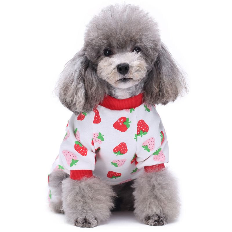 Dog Pajamas Cat Dog Apparel Dog Jumpsuit Pet Clothes Pajamas Pjs Animals & Pet Supplies > Pet Supplies > Dog Supplies > Dog Apparel Tradecan XS Red 