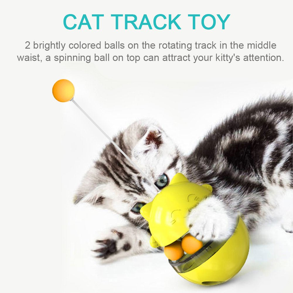 Cat Tumbler Toy Ball Kitten Roly-Poly Treat Toys, Kitty Slow Food Dispensing Puzzle Toy Animals & Pet Supplies > Pet Supplies > Cat Supplies > Cat Toys TOMSHOO