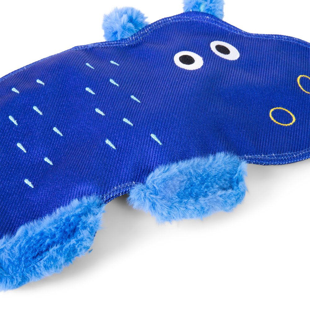 The Dodo Stuffingless Hippo Dog Crinkle Chew Toy, Blue, Durable Ballistic Nylon Dog Toy Animals & Pet Supplies > Pet Supplies > Dog Supplies > Dog Toys Fetch for Pets