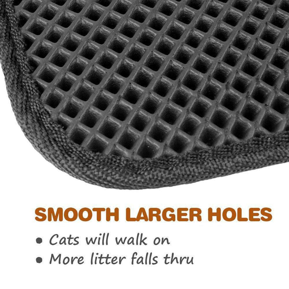 Litter Box Mat Size Double Layer Design Honeycomb Cat Litter Mat Waterproof Non-Slip Eva Material Washable Easy Clean Durable Underlay for Litter Box Animals & Pet Supplies > Pet Supplies > Cat Supplies > Cat Litter Box Mats Xelparuc