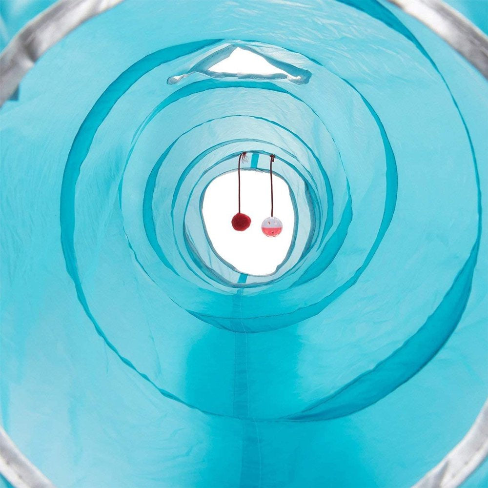 Teal Blue Dog and Cat Agility Tunnel for Outdoor Pets Training and Exercise, 9.75 X 47 In. Animals & Pet Supplies > Pet Supplies > Dog Supplies > Dog Treadmills Juvo Plus   