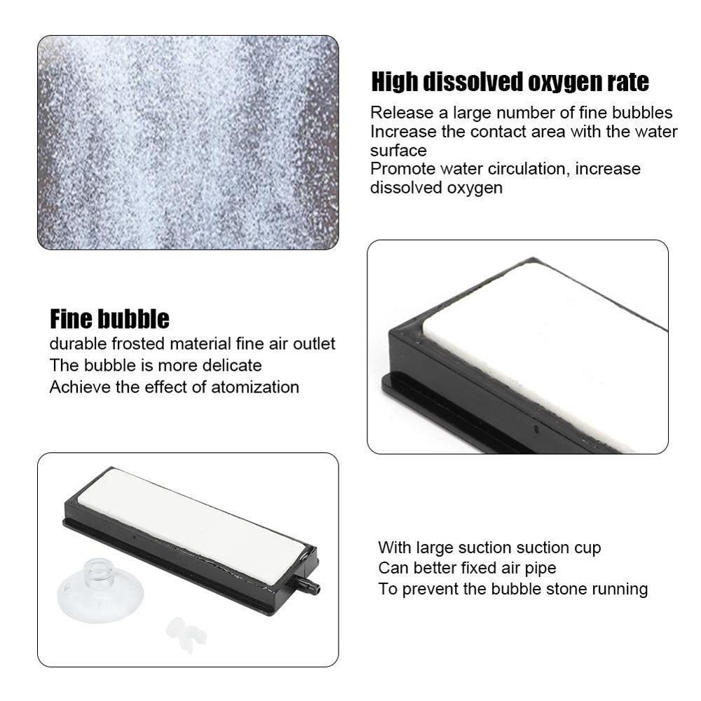 Tebru Aquarium Air Stone, Fish Tank Air Refiner, Aquarium Nano Air Stone Bar Fish Tank Aeration Refiner Oxygen Pump Bubble Diffuser Animals & Pet Supplies > Pet Supplies > Fish Supplies > Aquarium Air Stones & Diffusers Tebru