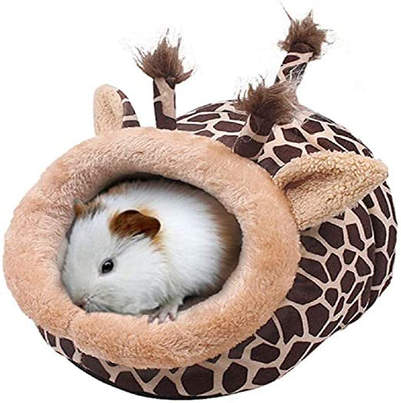 Pet Nest, Cute Cartoon Animal Shape Small Pet Bed Cage Accessories Habitat Nest for Hamster Hedgehog Guinea Pig Animals & Pet Supplies > Pet Supplies > Small Animal Supplies > Small Animal Habitats & Cages Hirigin Giraffe Shape XL
