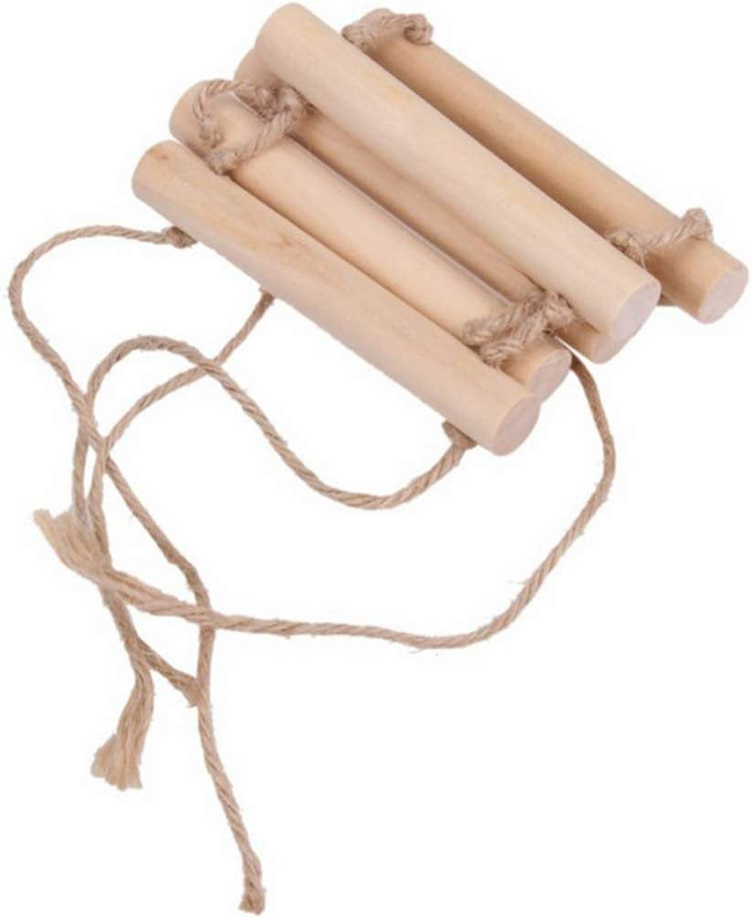 Bird Ladder Toys, 2Pcs Wooden Parrot Perch Swing Toy Cage Accessories for Variety Birds like Parakeet Budgies Training Animals & Pet Supplies > Pet Supplies > Bird Supplies > Bird Ladders & Perches QQ23-000466