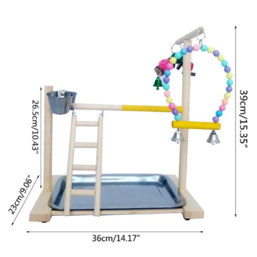 Parrot Playstand Bird Play Stand Wooden Bird Perch Stand Parrot Platf Animals & Pet Supplies > Pet Supplies > Bird Supplies > Bird Gyms & Playstands tytling