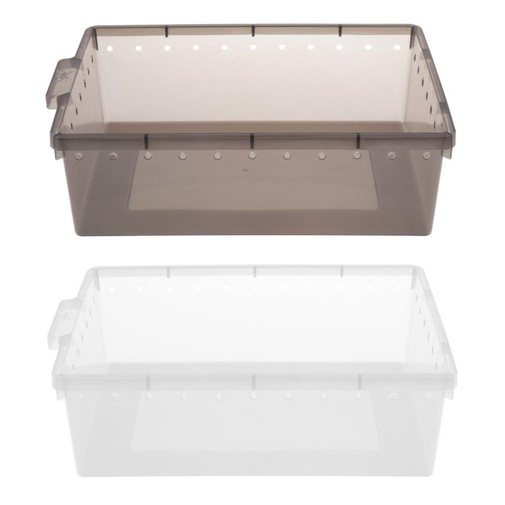 Reptile Amphibians Turtle Habitat Feeding Breeding Box Case Grey_33X24X10Cm Animals & Pet Supplies > Pet Supplies > Reptile & Amphibian Supplies > Reptile & Amphibian Habitats perfk