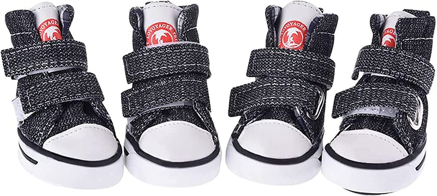 Gabefish Dog Shoes Sneaker Pet Canvas Shoes Chihuahua Puppy Nonslip Boots Sport Anti-Slip Paw Protector Blue X-Small Animals & Pet Supplies > Pet Supplies > Dog Supplies > Dog Apparel GabeFish Black L/No.4