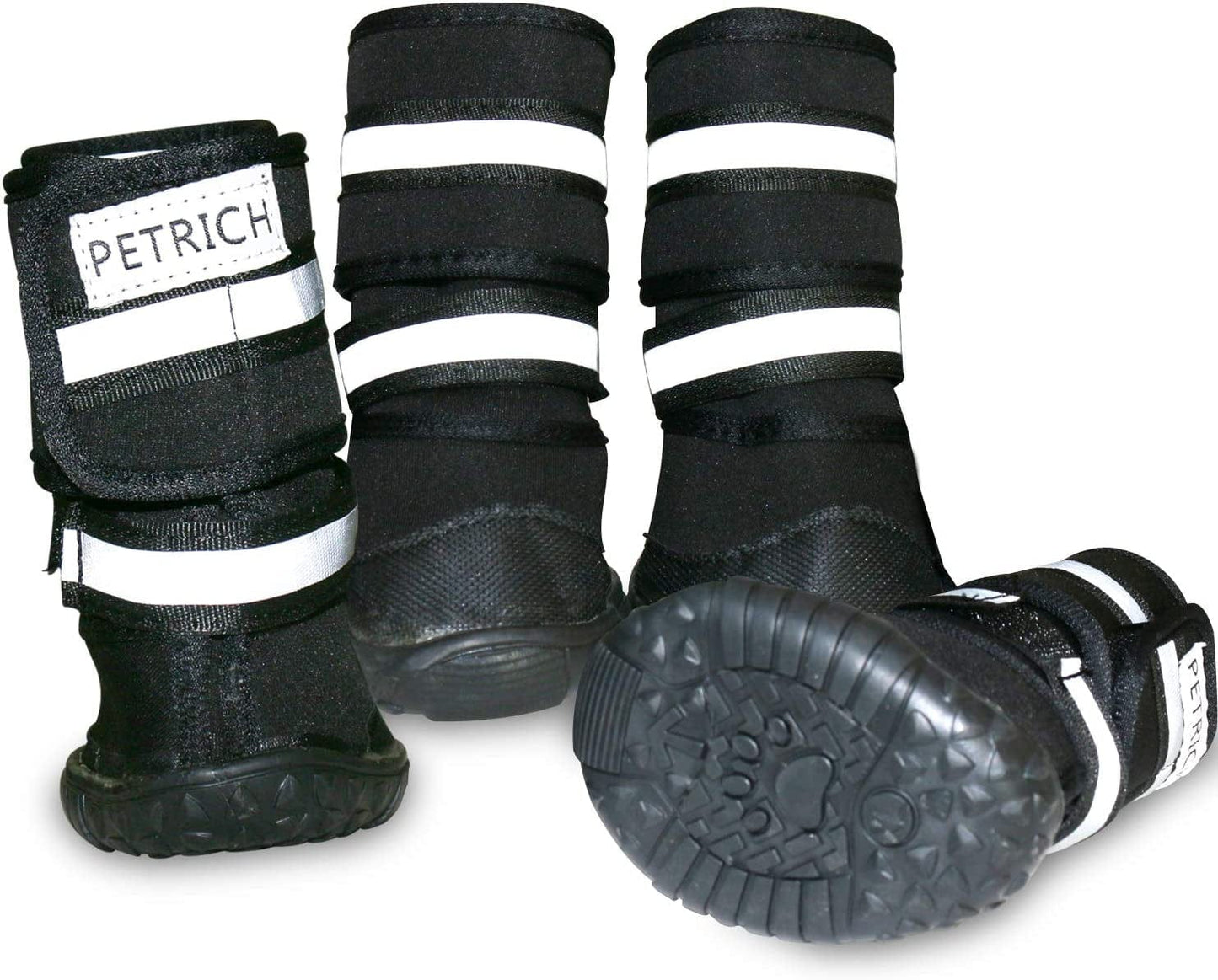 GLE2016 Dog Boots Waterproof Dog Shoes Snow Shoes with Reflective Rugged Anti-Slip Sole, Warm Lining Non-Slip Rubber Sole for Snow Winter, 2 Pairs (XL, Red) Animals & Pet Supplies > Pet Supplies > Dog Supplies > Dog Apparel GLE2016 Black XL