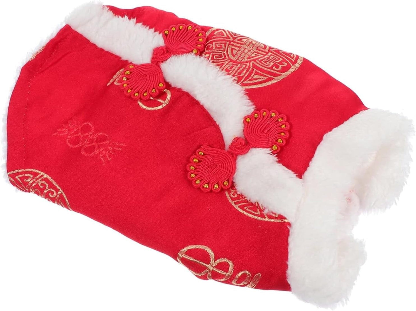 GLSTOY 3 Pcs Pet Suit Cotton Coat Dress Jacket Thermal Sets for Women Outfit Sets for Women Dog Winter Coat Pet Chinese Skirt Chinese Style Dog Vest Puppy Apparel Dog Puppy Vest Red Animals & Pet Supplies > Pet Supplies > Dog Supplies > Dog Apparel GLSTOY Red 37X37CM