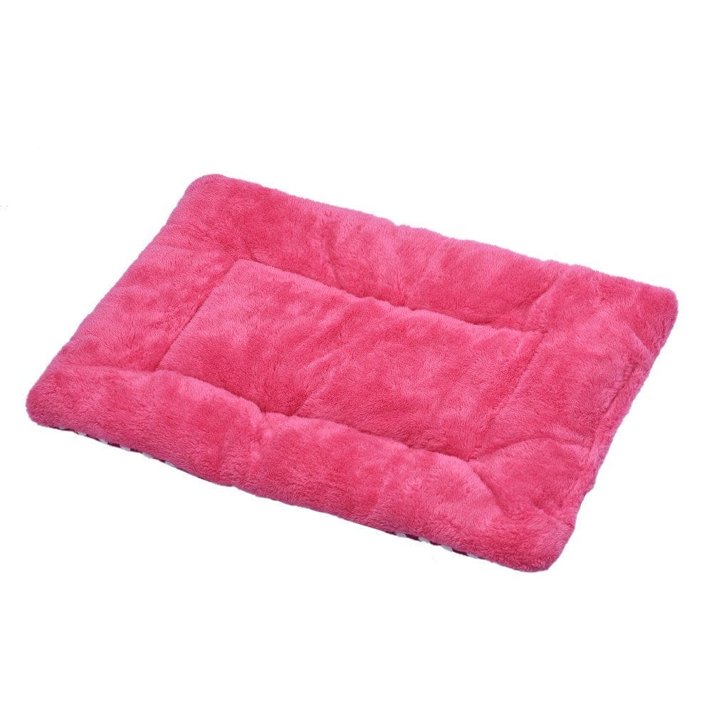 〖Hellobye〗Dog Blanket Pet Cushion Dog Cat Bed Soft Warm Sleep Mat Hot Pink Animals & Pet Supplies > Pet Supplies > Cat Supplies > Cat Beds Hellobye
