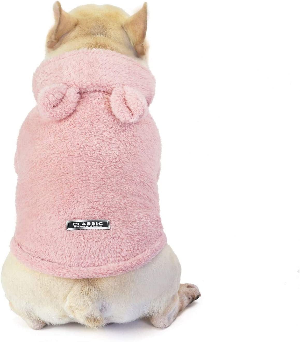 Honprad Puppy Jackets for Extra Small Dogs Girl Fashion Dog Winter Cloth Soft Fleece Vest Doggie Pullover Warm Jacket Pet Vest Animals & Pet Supplies > Pet Supplies > Dog Supplies > Dog Apparel HonpraD Pink Large