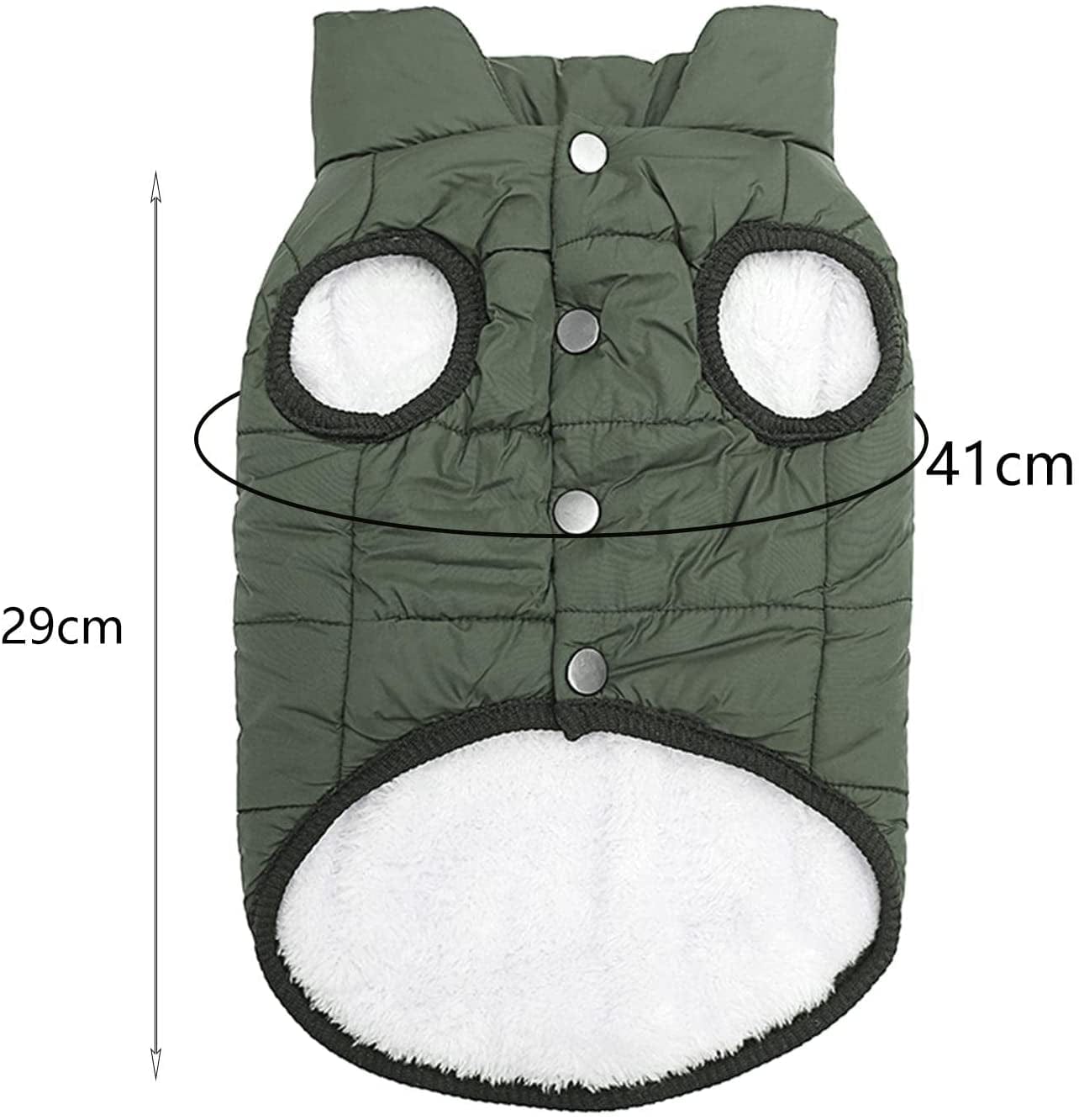 JISADER Waterproof Vest Stylish Windproof Dog Clothes Pet Outfit Comfortable Coat Jacket for Outdoor Walking At, Green 41Cm Animals & Pet Supplies > Pet Supplies > Dog Supplies > Dog Apparel JISADER